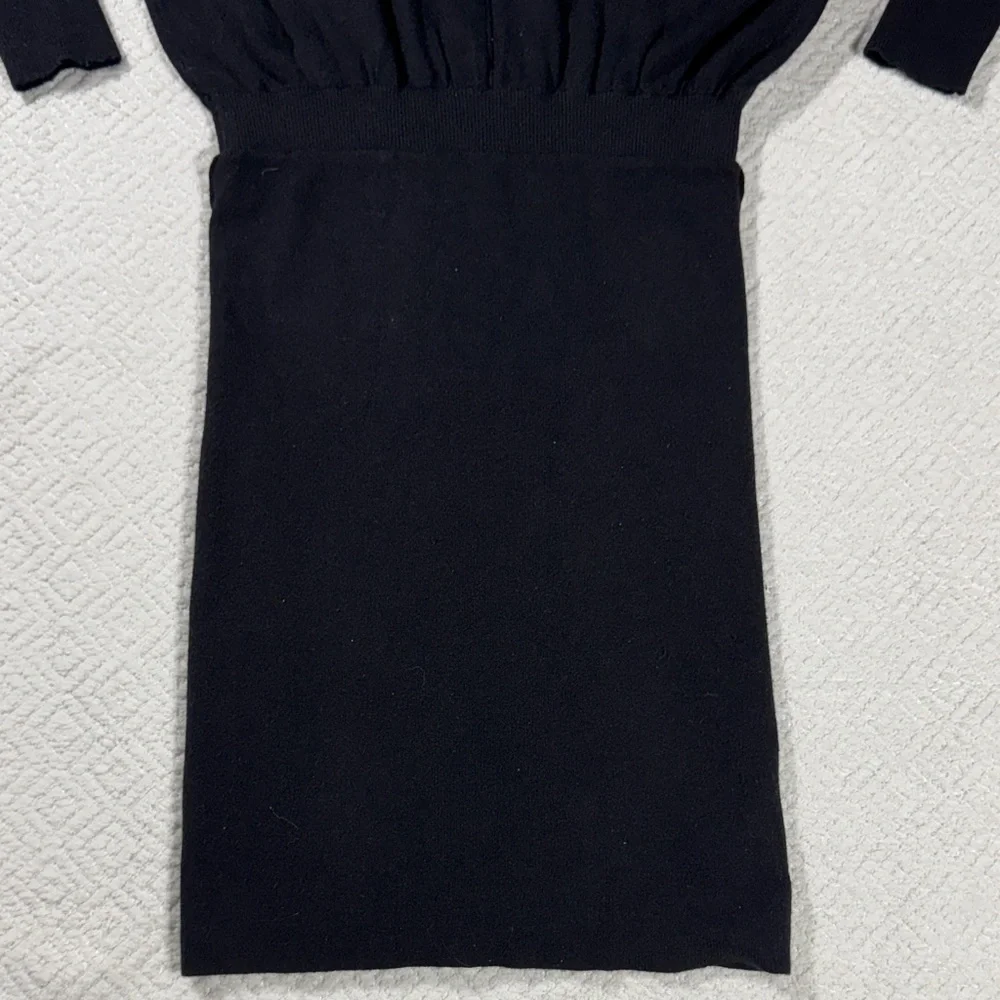 Evereve Black Hooded Sweater Dress Sz XS